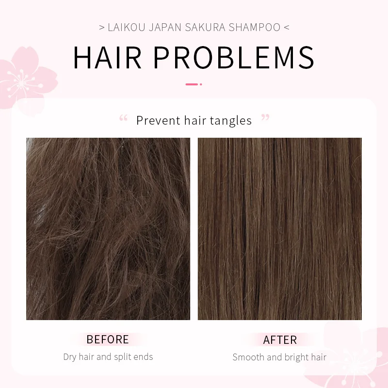 LAIKOU Japón Sakura champú rep - Hair Care Korean Products reseña y precio