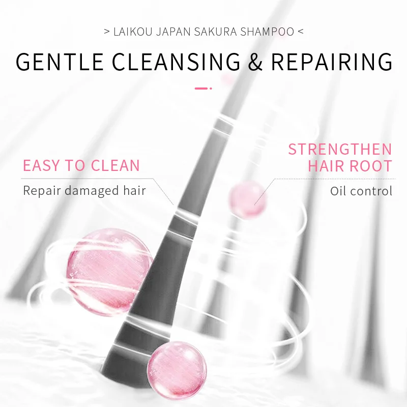 LAIKOU Japón Sakura champú rep - Hair Care Korean Products reseña y precio