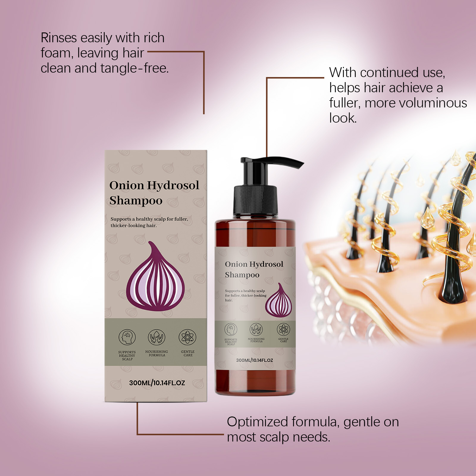 Champú de Cebolla, Biotina y R - Biotin Shampoo Thickening reseña y precio