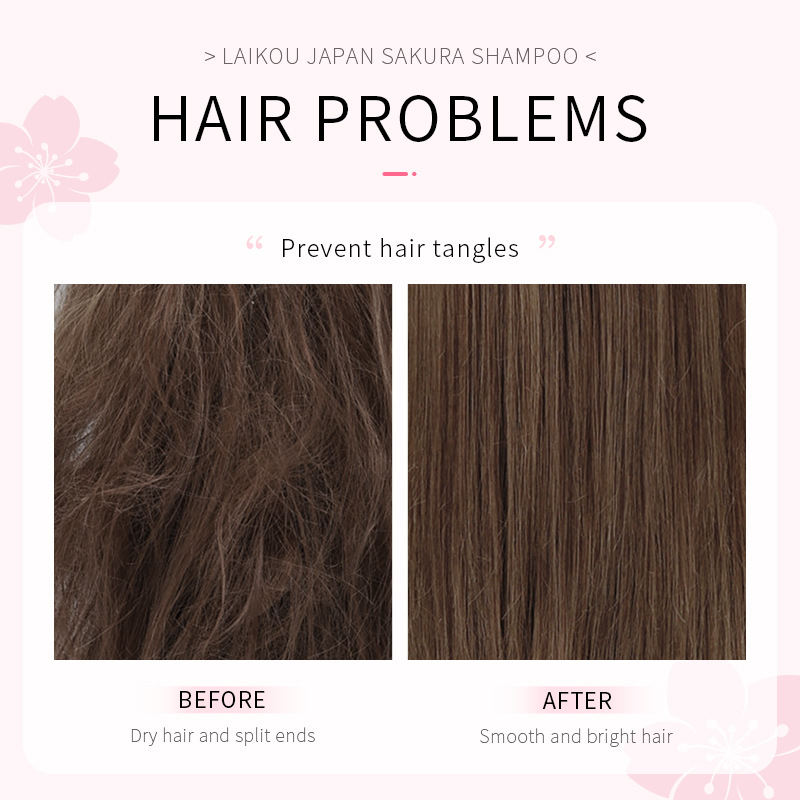 LAIKOU Japón Sakura champú rep - Hair Care Korean Products reseña y precio