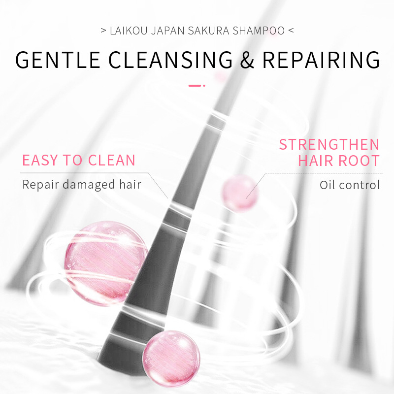 LAIKOU Japón Sakura champú rep - Hair Care Korean Products reseña y precio