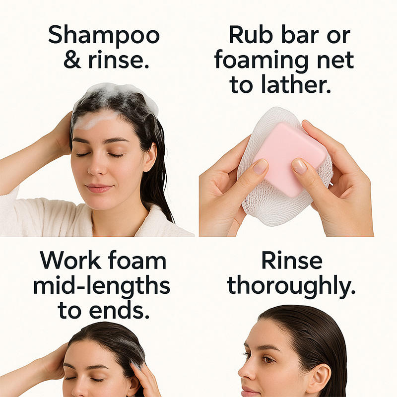 Barra de jabón acondicionador  - Hair Care For Dry And Frizzy Hair reseña y precio
